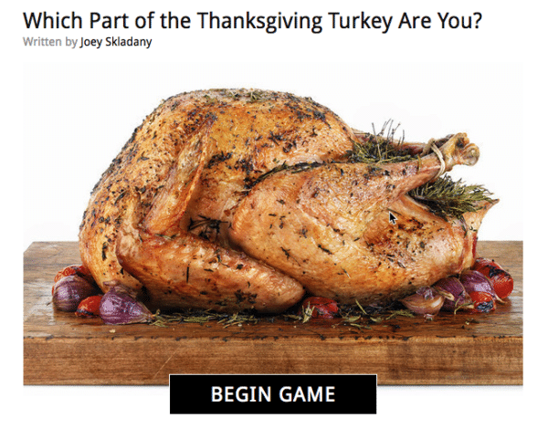 food realted quizzes for Food-Centered Promotional Ideas