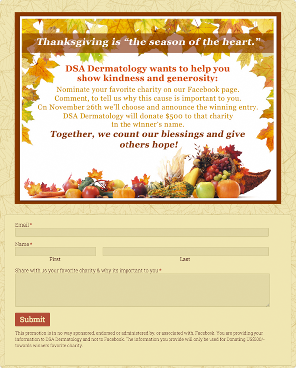 Nominate a Charity Giveaway