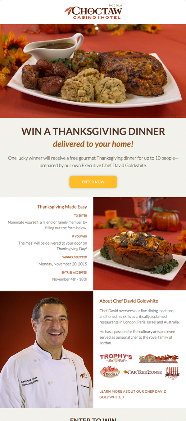 Choctaw Dinner Delivered Giveaway