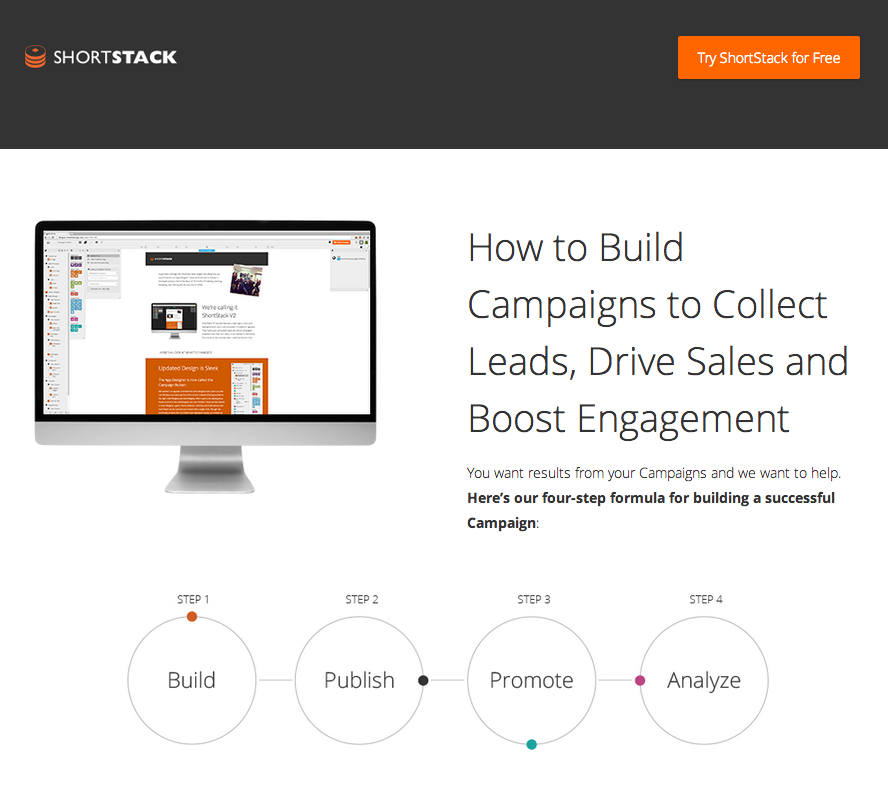 ShortStack Landing Page - free users