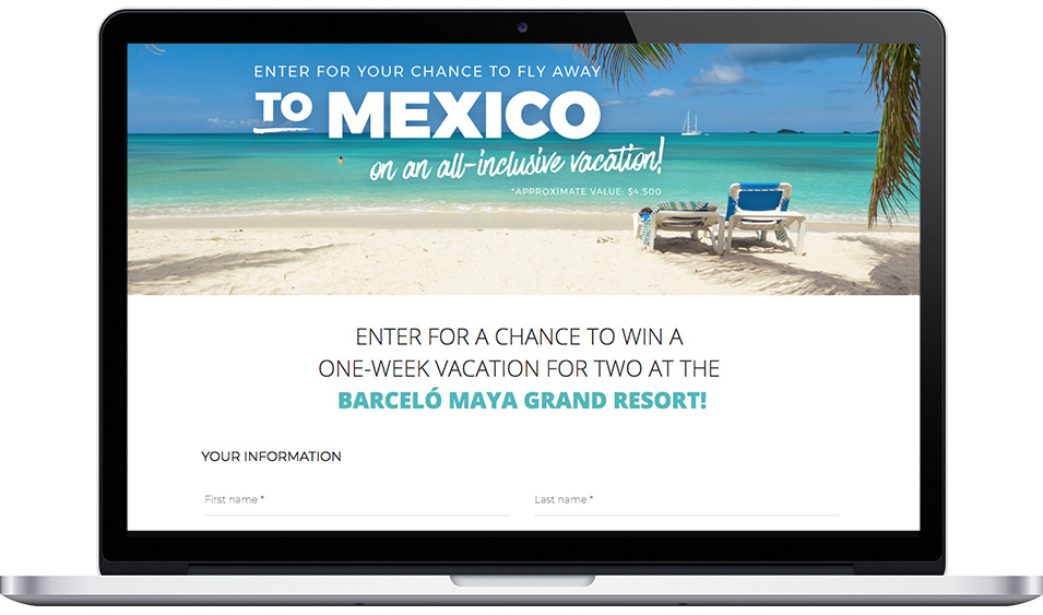 Adrien Gagnon’s “Win a 1-week trip to Mexico” Contest with Refer-a-Friend bonus points
