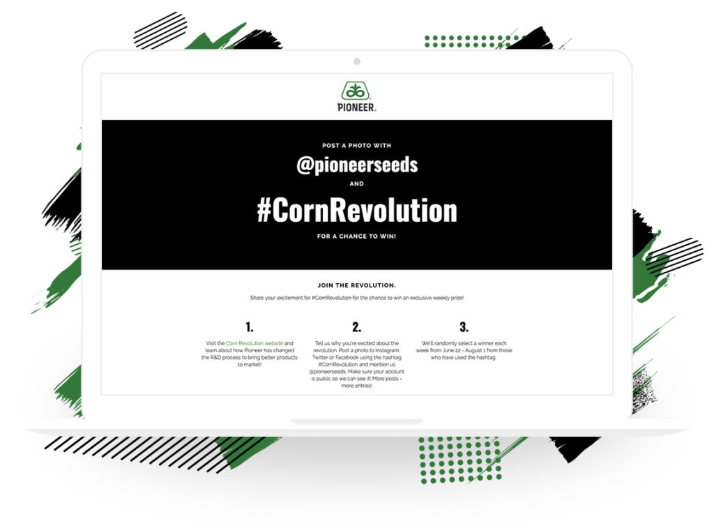 Pioneer Seeds’s “Corn Revolution” Hashtag Sweepstakes