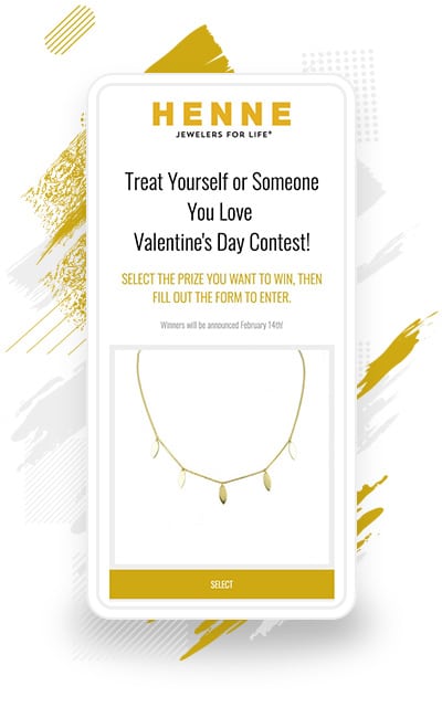 Henne Jewelers’ Pick Your Prize Valentine’s Day Contest