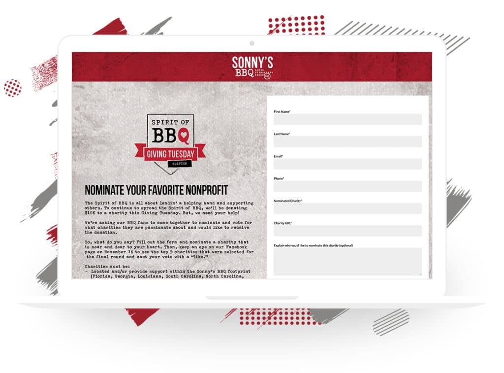 Sonny’s BBQ’s “The Spirit of BBQ” Giving Tuesday Contest