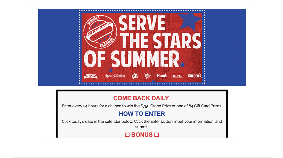 Serve the Stars of Summer Sweepstakes
