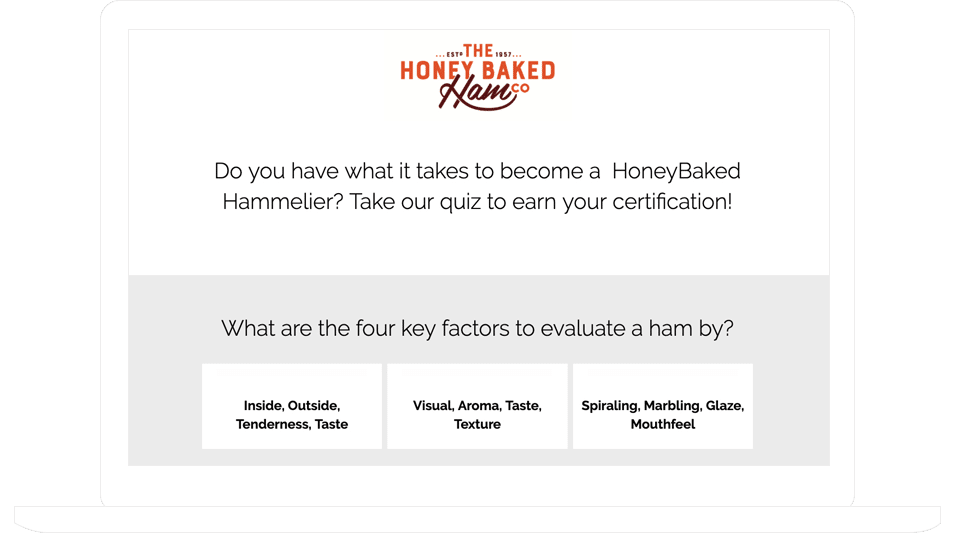 The Honey Baked Ham Company’s “Honey Baked Hammelier” Quiz