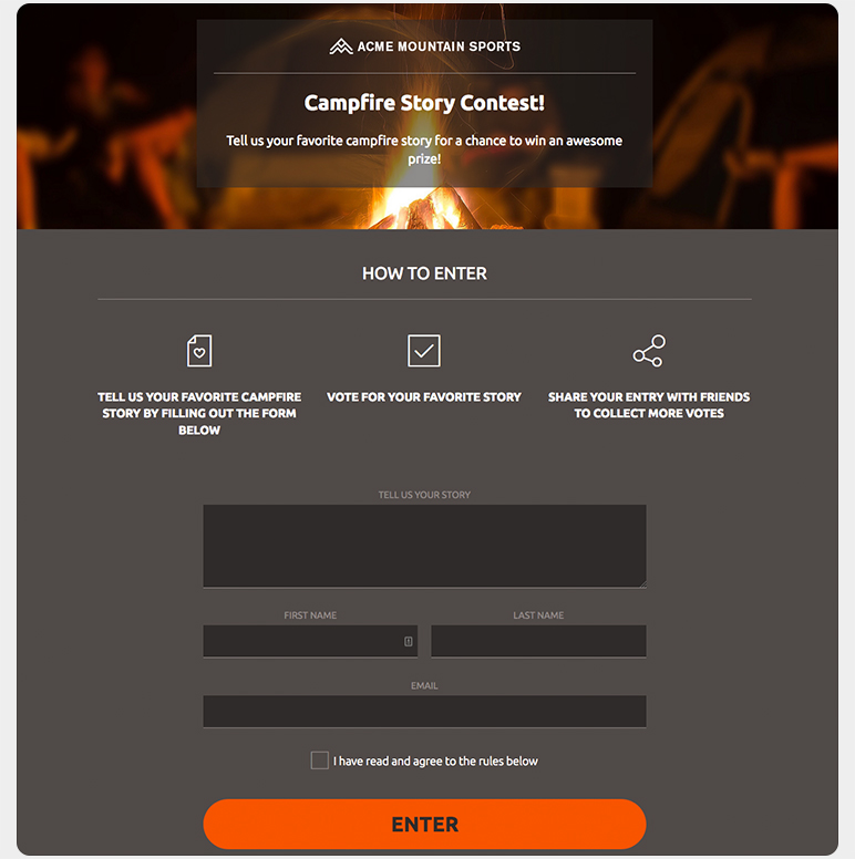 ShortStack's Story Contest template