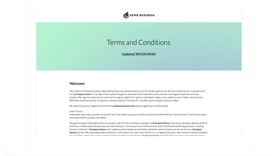 Terms and Conditions Template