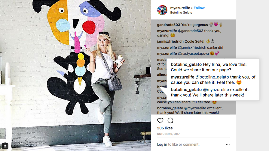 Botolino Gelato asks for permission to share this user's photo