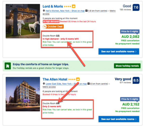 Establish scarcity for Black Friday Survival