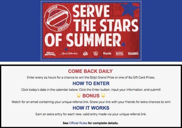 Serve the Stars of Summer Sweepstakes
