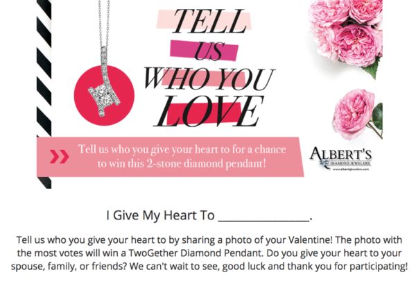 Contest Marketing Example - Valentine's Day