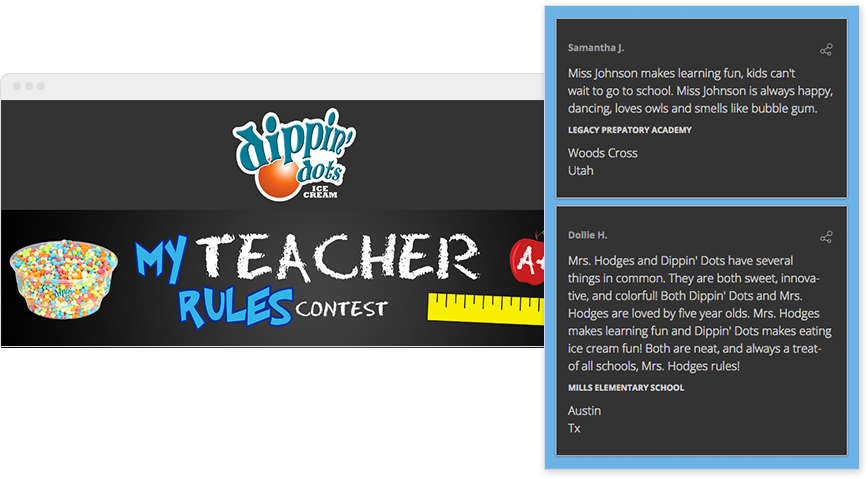 Dippin' Dots Contest