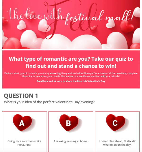 Identity Quiz for Creative Social Media Contests