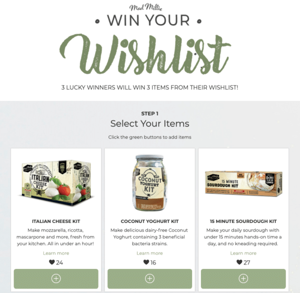 Wishlist for Creative Social Media Contests