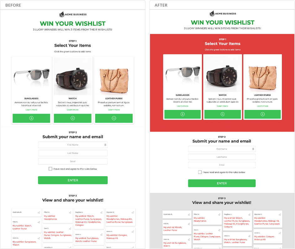 color blocking helps to visually organize your information