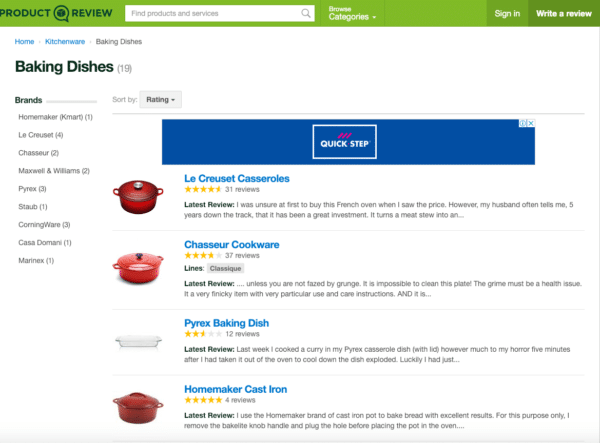 Tap into product comparison sites like product Review for eCommerce Promotion Ideas