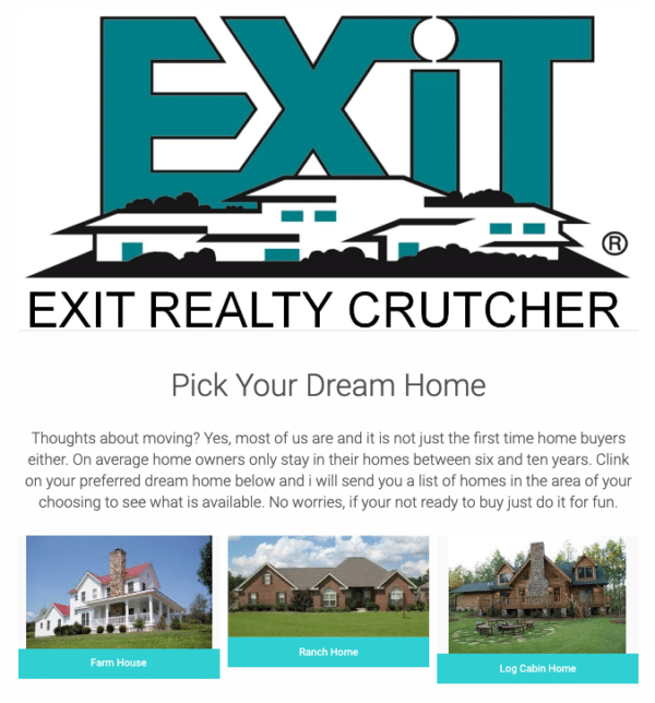 Survey or Quiz with Incentive like Exit realty for Leads Going Cold