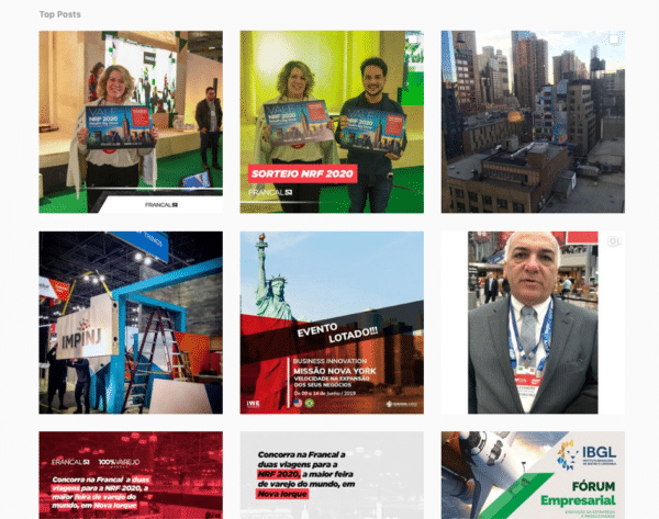 Retail Conference collated social proof for 2020 conference under hashtag #nrf2020 for Event Marketing ROI