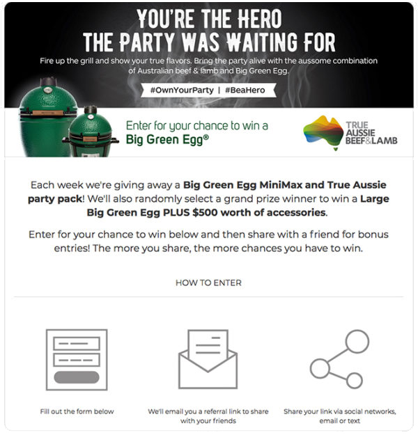 Refer-a-Friend contest built with ShortStack