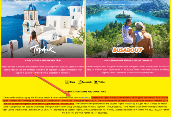 provide detailed contest rules for Facebook Competition Rules You Should Never Ignore