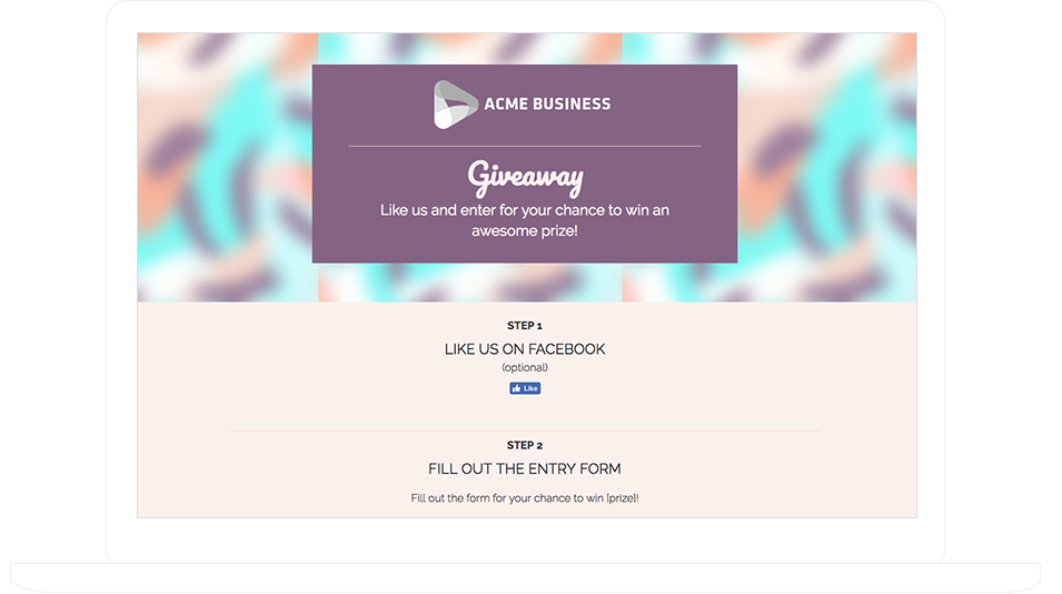 Giveaway Example Contest