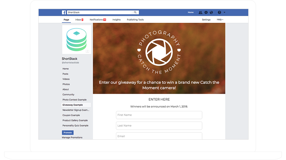 Facebook Giveaway Template