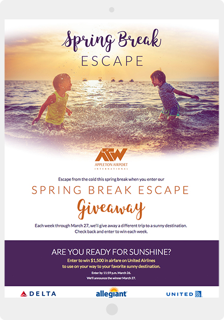 Appleton Airport Spring Break Giveaway