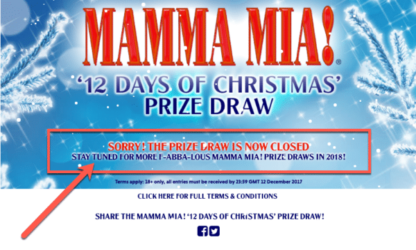 contest landing page for contest