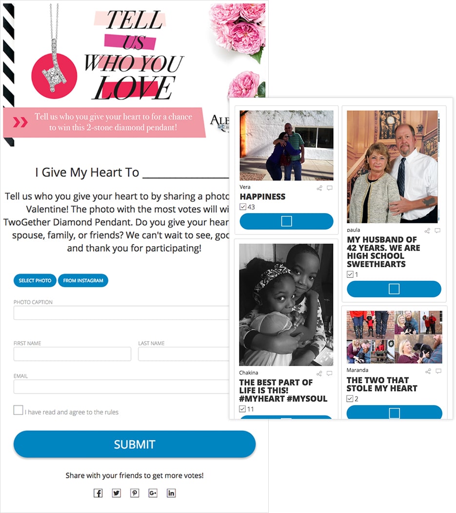 Valentine's Photo Upload and Vote Contest