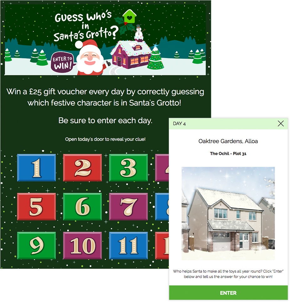 Multi-Day Giveaway Calendar - Santa's Grotto