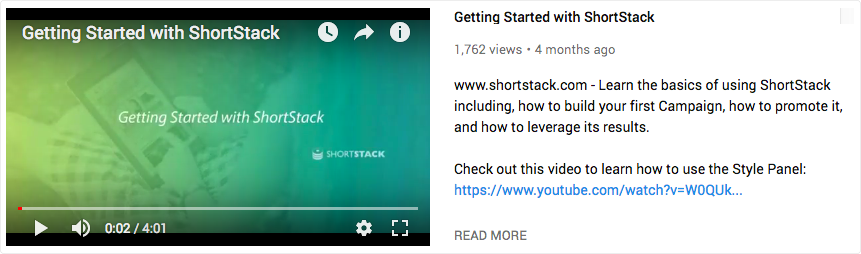 ShortStack's featured video