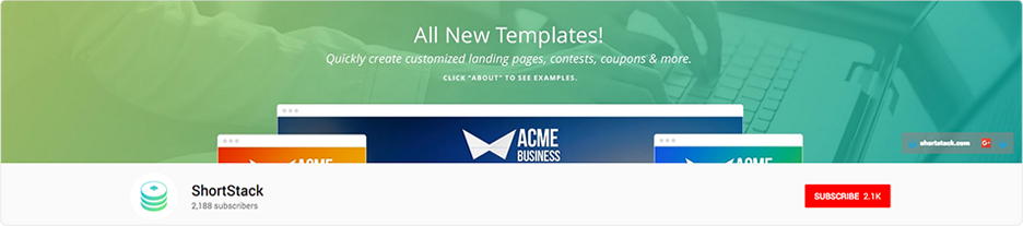 ShortStack YouTube banner