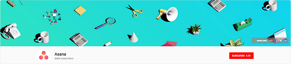 Asana's YouTube banner