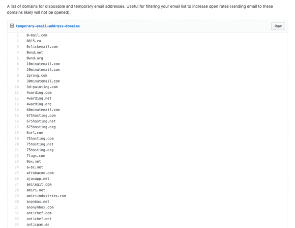 List of 400 domains for Prevent Cheating In Your Facebook and Instagram Contests