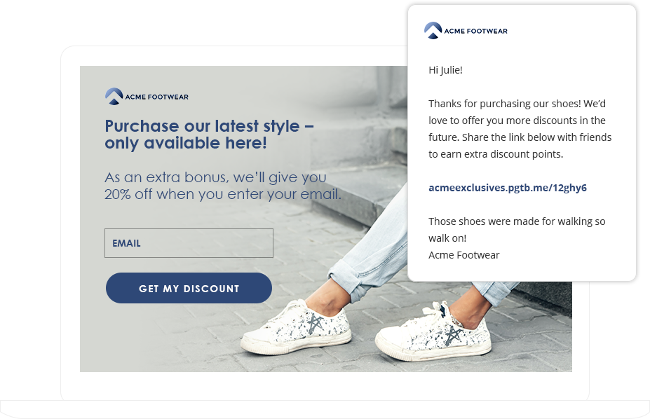Use a landing page to collect leads