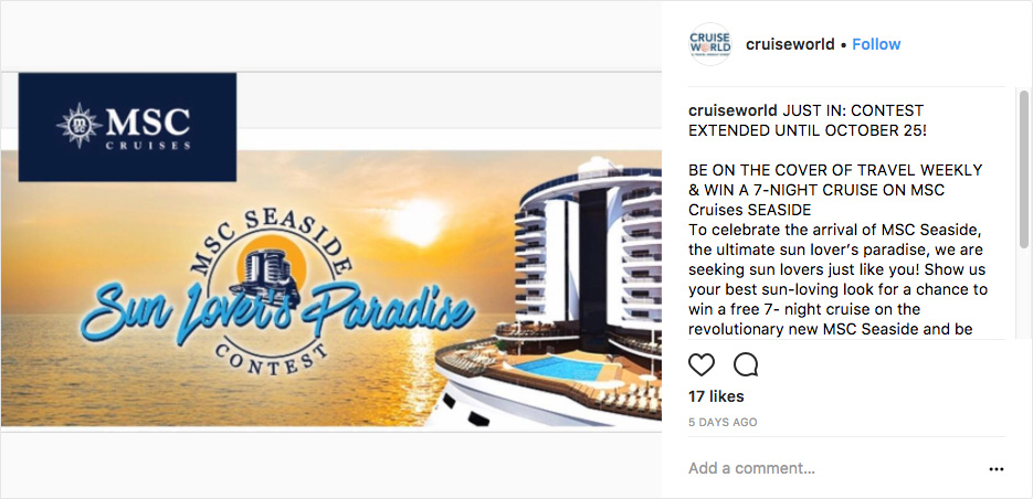 Cruise World Example