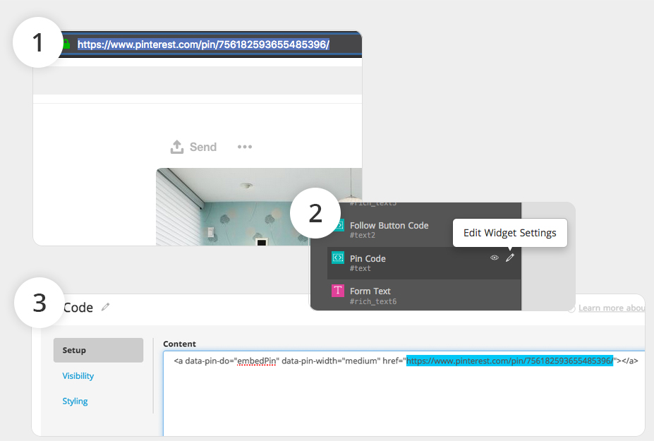 Update your pin link