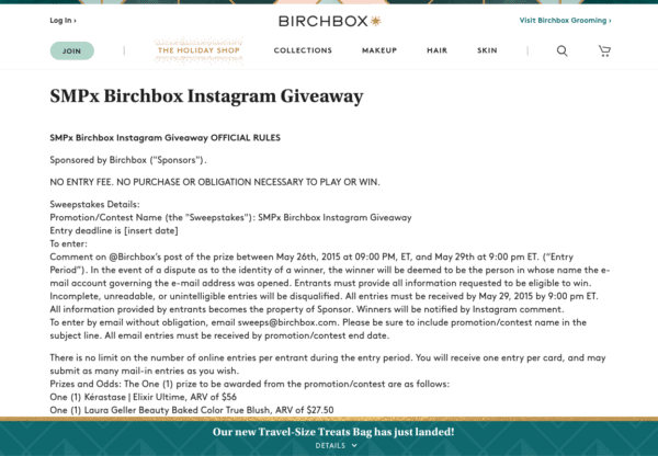 birchbox for Instagram Contest Rules You Should Never Ignore