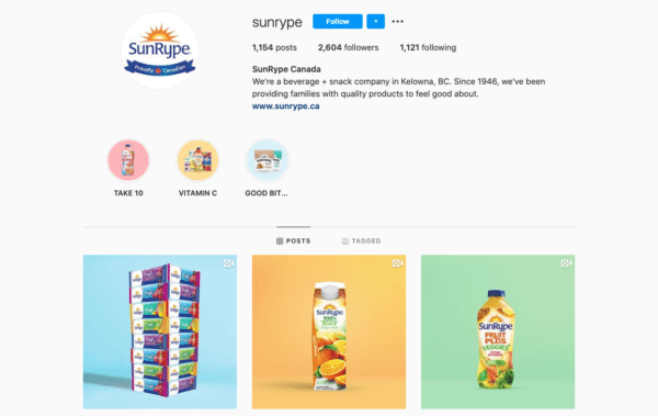 Sunrype-Canada-Bevarage-Official-Instagram-Page