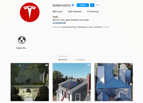 Tesla Instagram Feed