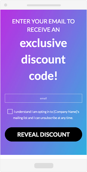 ShortStack's Discount Reveal template is a great way to collect leads