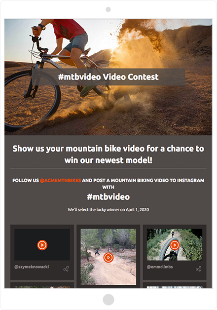 Instagram Video Hashtag Contest