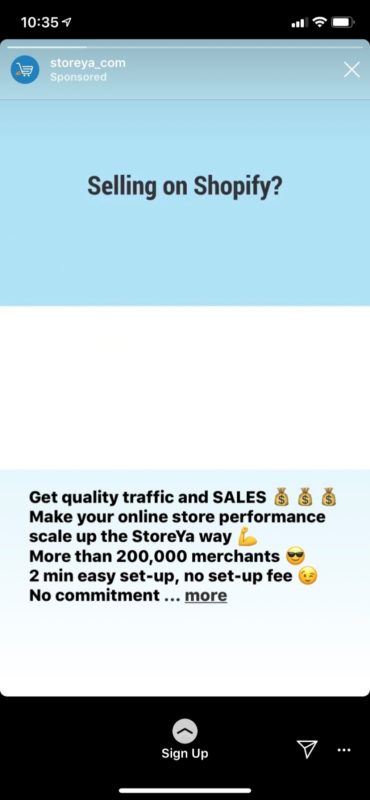 Run a stories ad for Instagram Stories in your Marketing