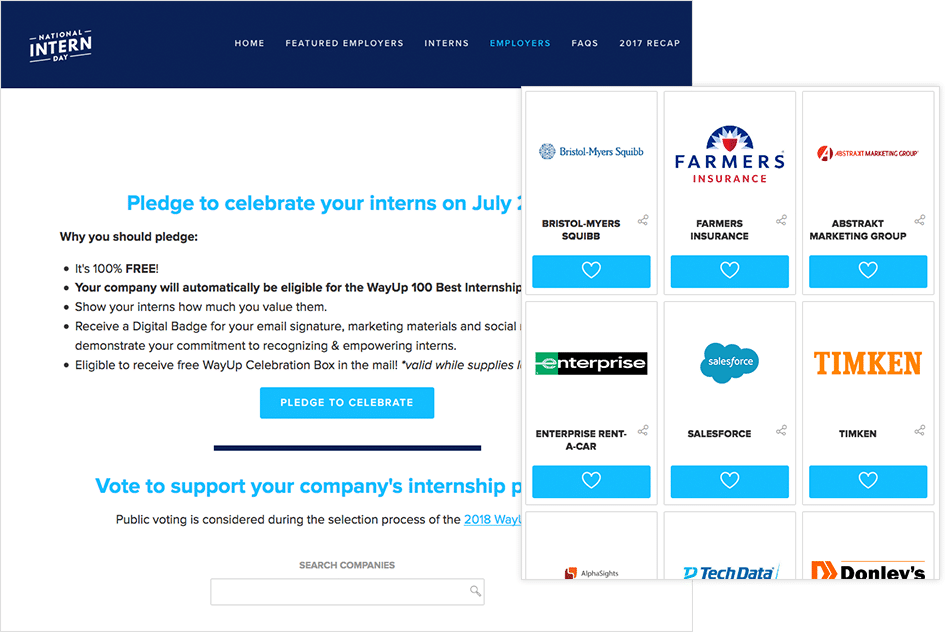 National Intern Day pledge campaign