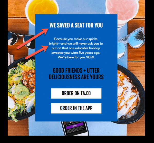 talking directly to teh email recipient for Interactive Communication