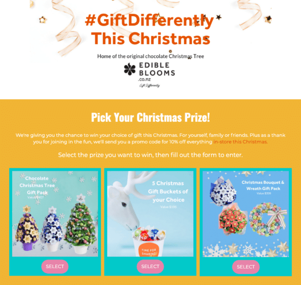 Edible Blooms for Lead Generation Campaign