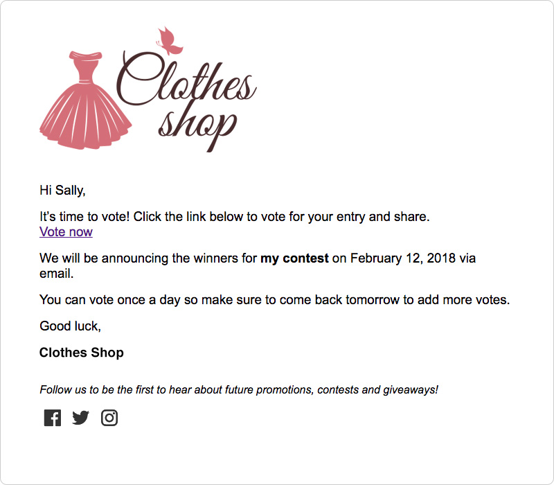 Scheduled Reminder to Vote template