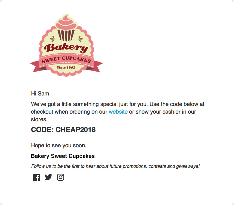 Scheduled Discount Code template