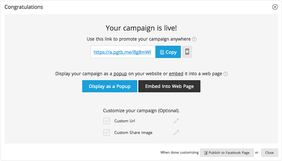 ShortStcak's publish campaign features